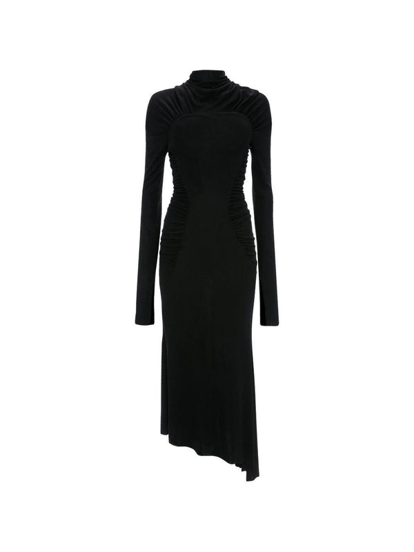 Midi Dress Black Viscose