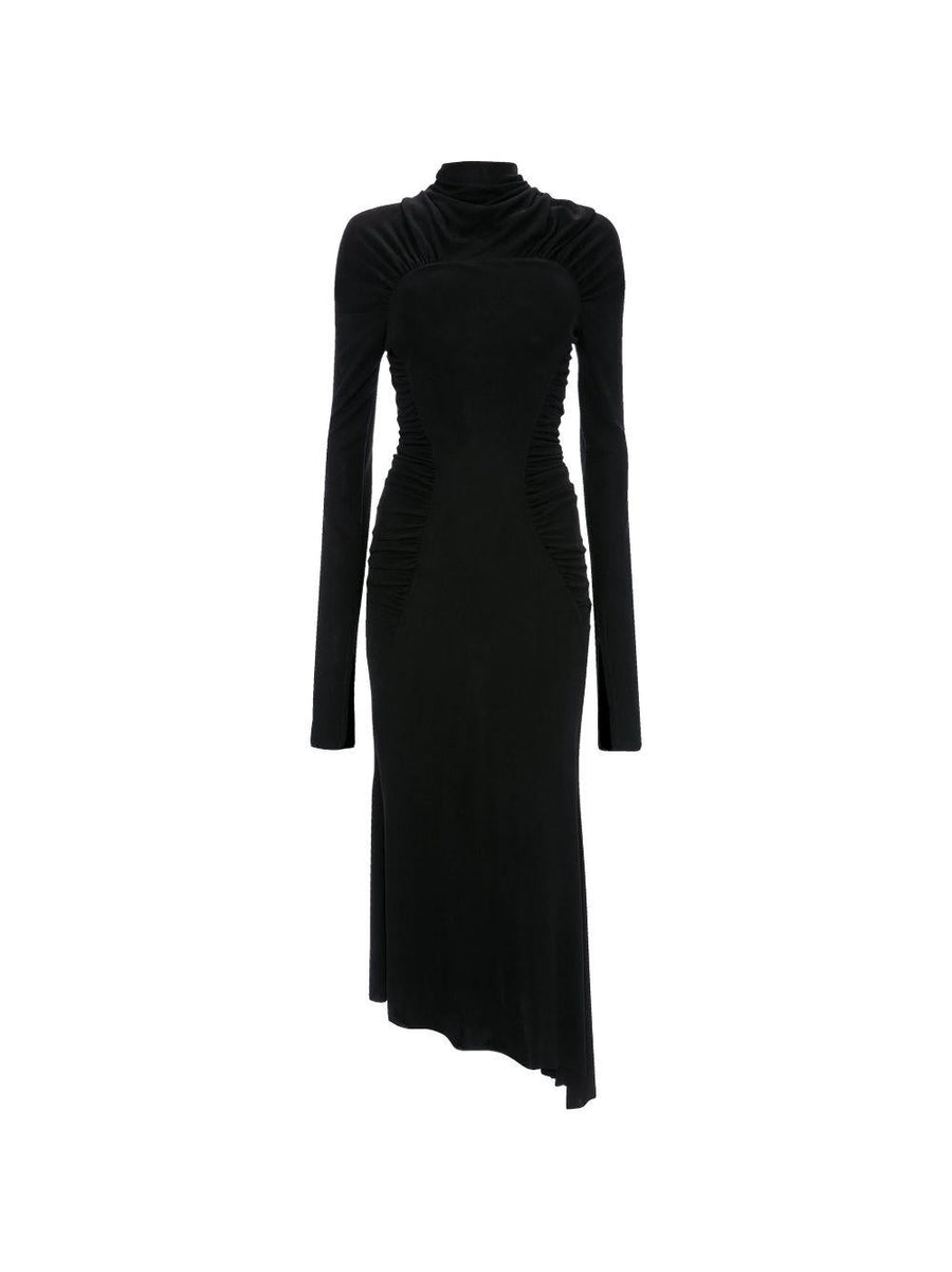 Midi Dress Black Viscose