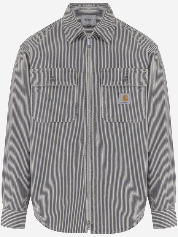 Cotton Shirt Mercer Hickory Stripe Grey