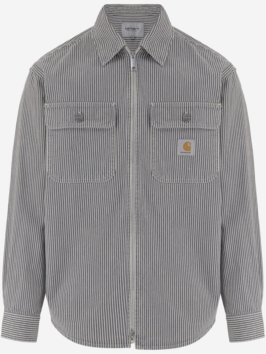 Cotton Shirt Mercer Hickory Stripe Grey