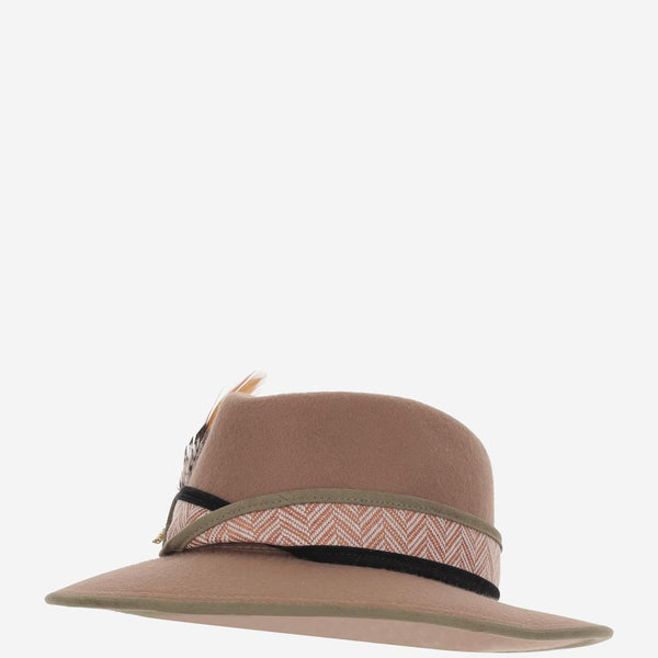 Fedora Hat Terracota Wool Multicolour