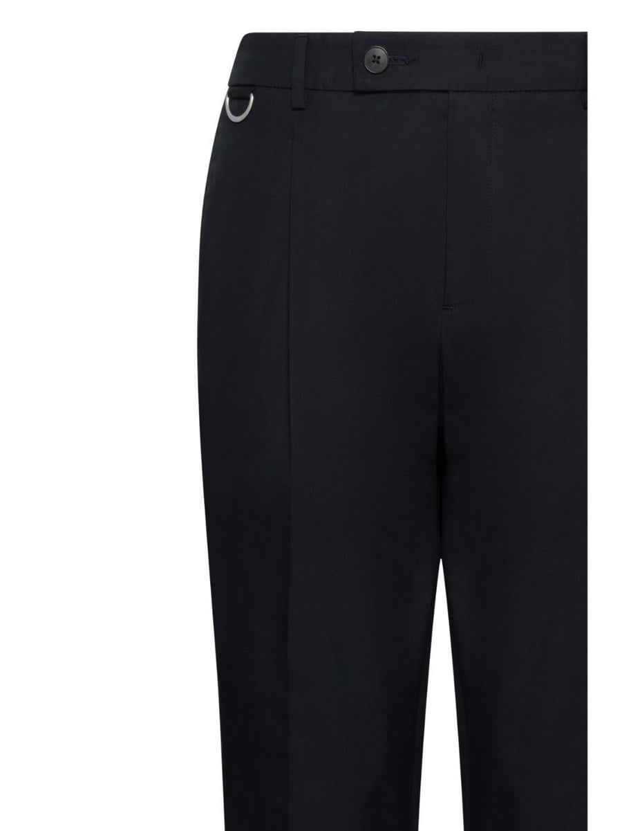 Trousers Carrot Fit Black Cotton