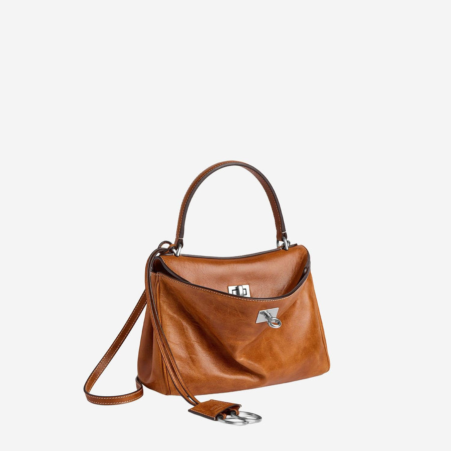 Shoulder Bag Rodeo Mini Light Brown Calfskin Leather