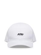 Baseball Cap With Logo White Cotton Hat