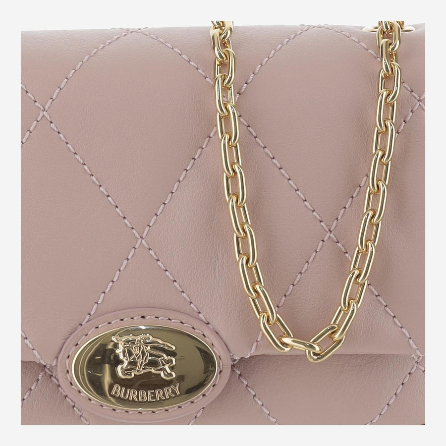 Leather Strand Clutch Pink Calf Grain Handbags