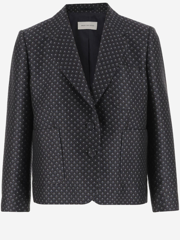 Wool-Blend Jacket Navy