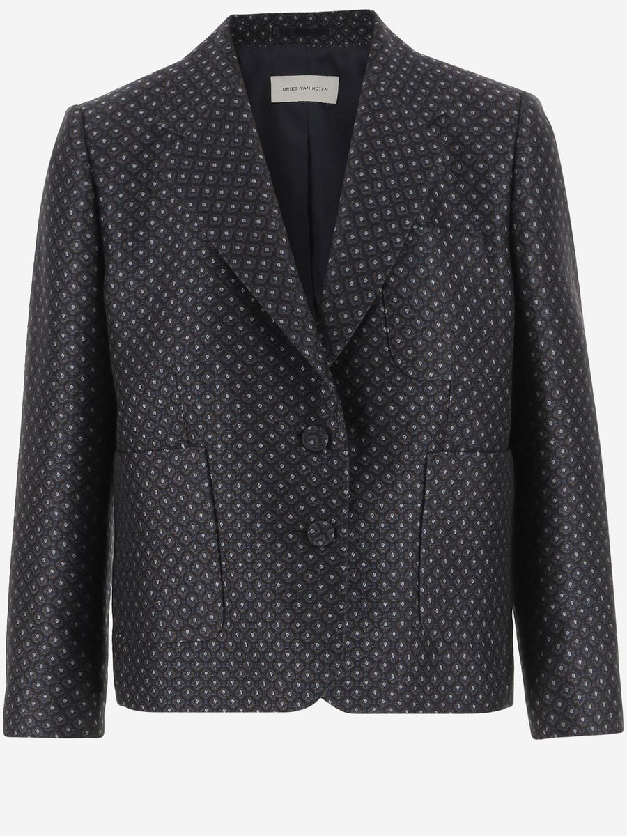 Wool-Blend Jacket Navy