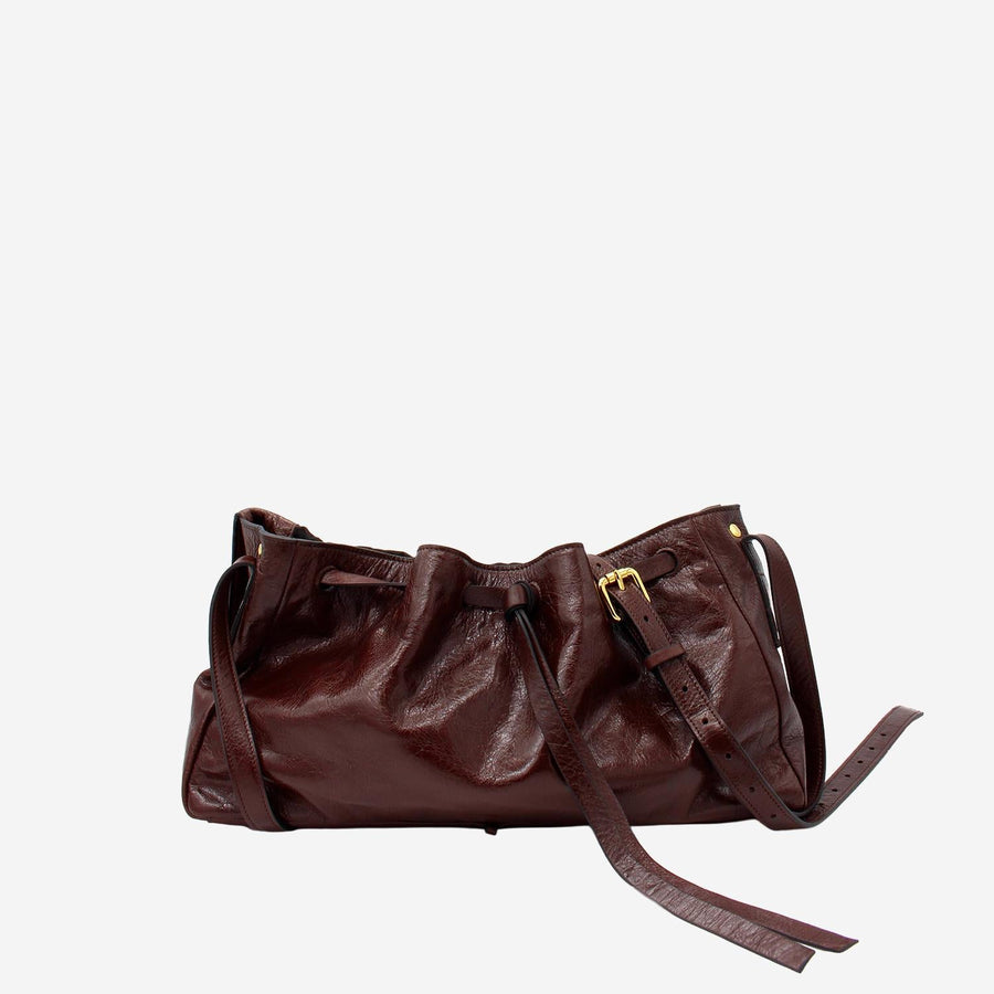 Shoulder Bag Dark Brown Marrone Scuro Pelle