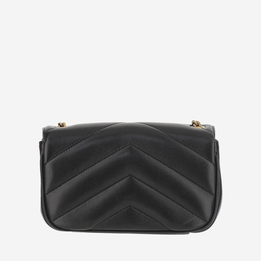 Shoulder Bag Loulou Mini Leather Black Lambskin