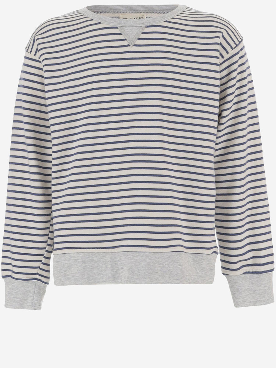 Striped Sweatshirt Cotton Hoods & Sweatshirts
