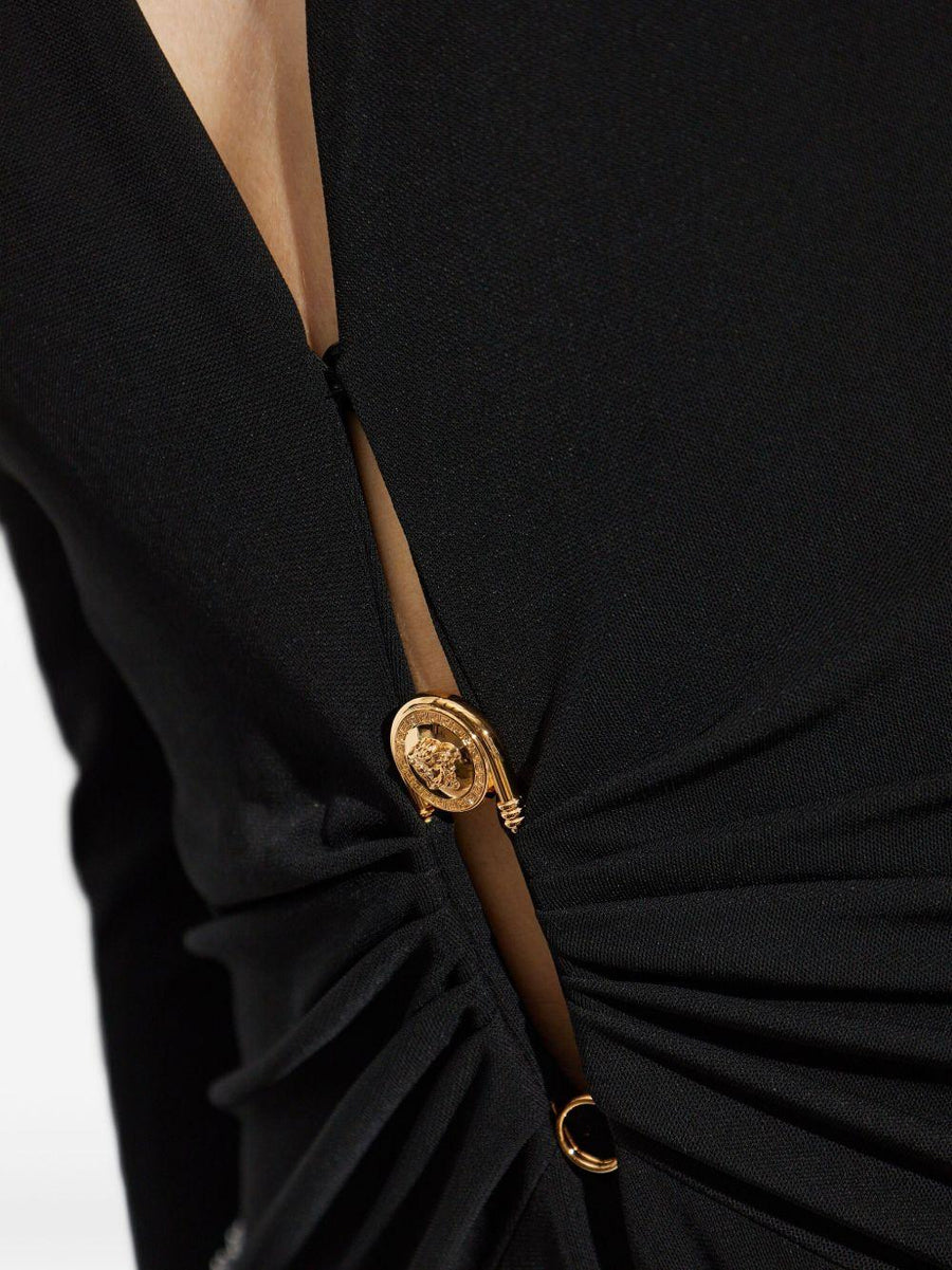 Bodysuit Safety Pin Black Viscose Tops