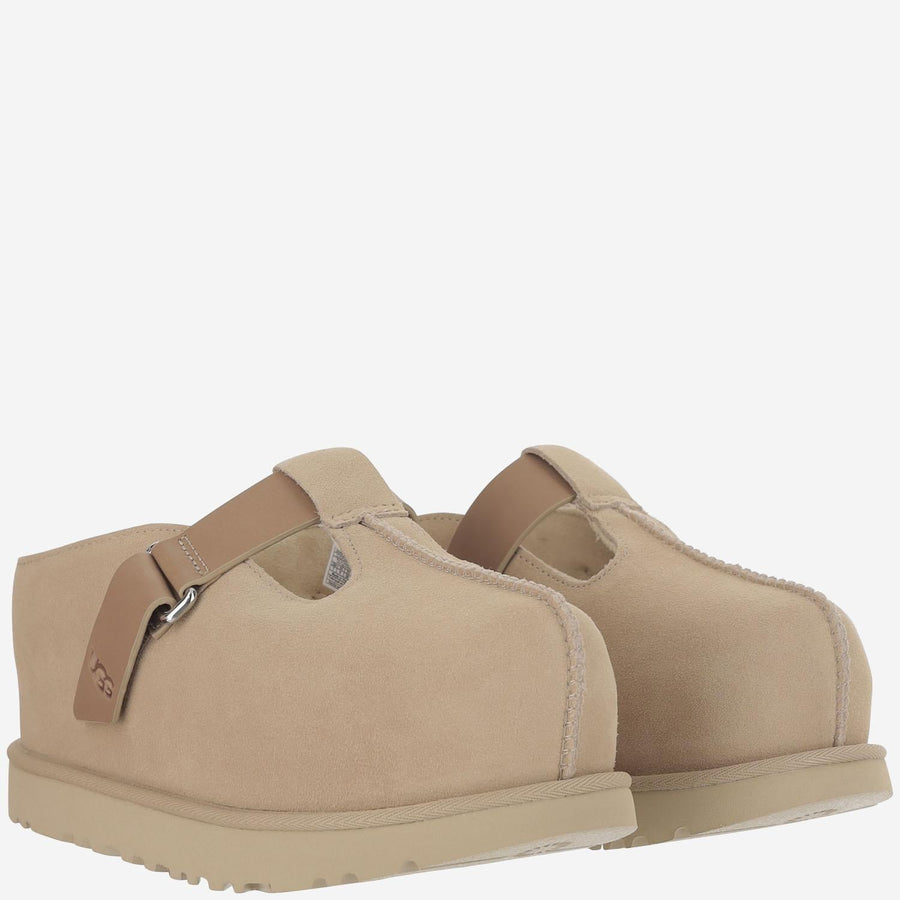 Mules Goldenstar Hi Suede Beige Leather Sandal