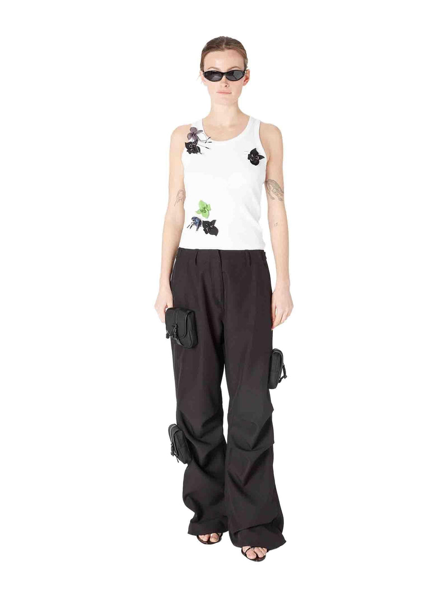 Trousers Black Polyester; Lining: Polyester