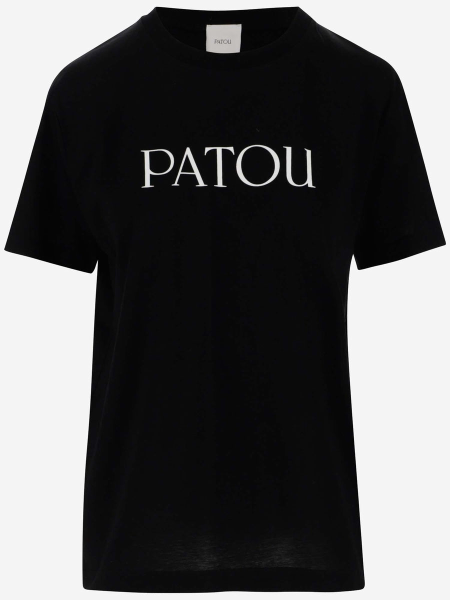 Cotton T-Shirt With Logo Black T-shirts & Jerseys