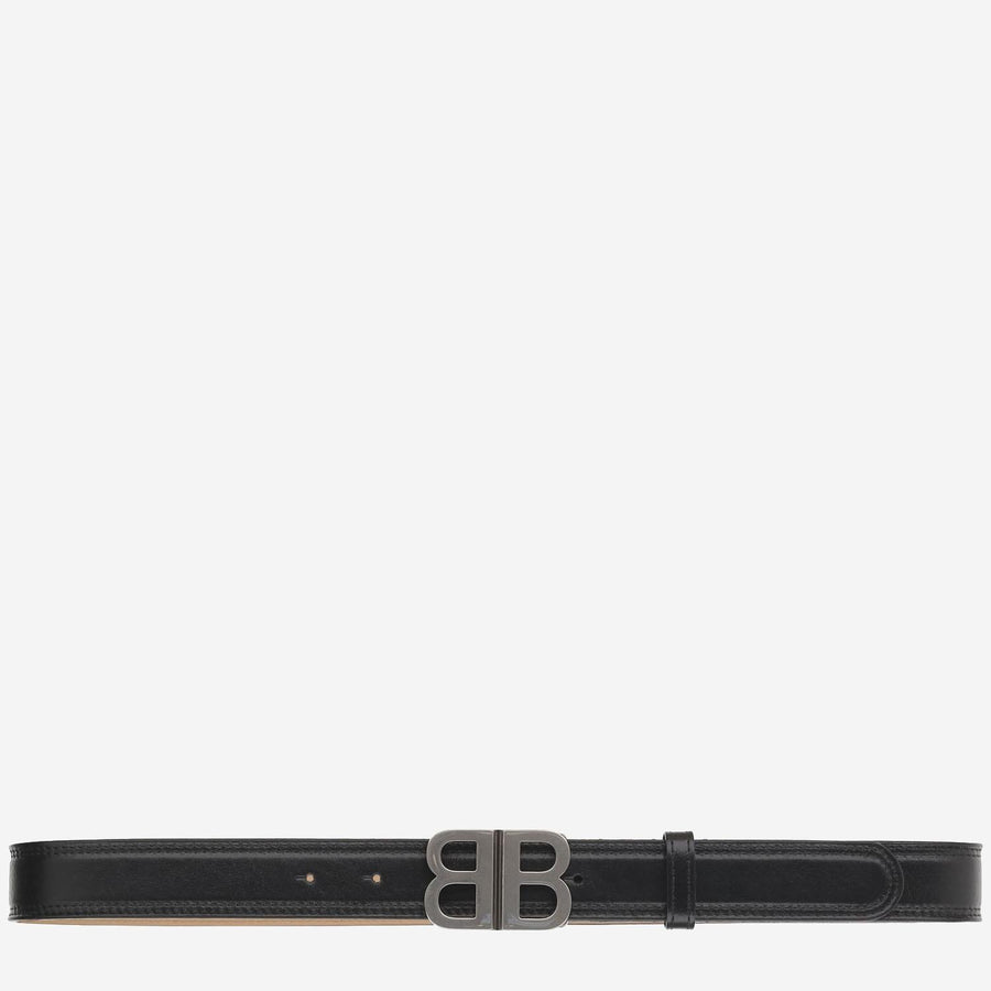 Balenciaga Soft Bb Belt Black Lambskin