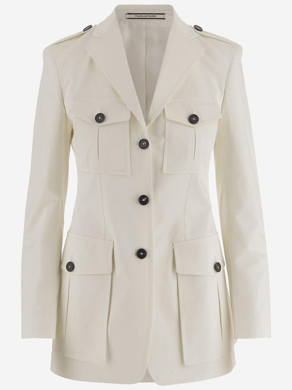 Jacket Stretch Cotton White