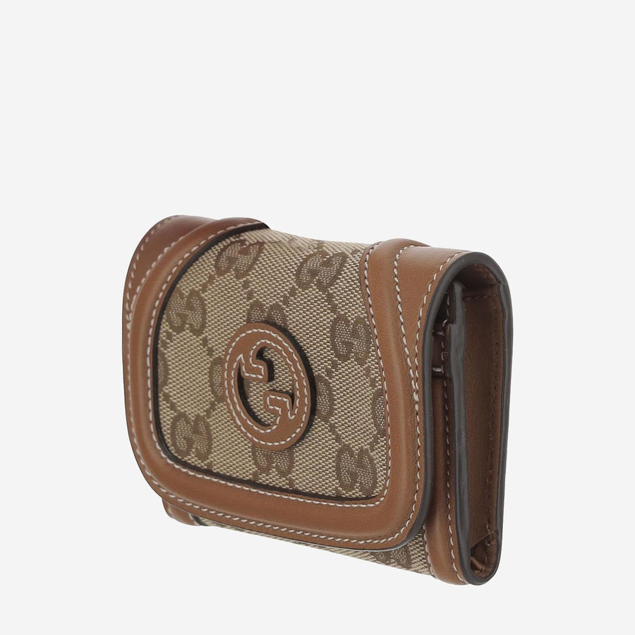 Blondie Card Holder Beige, Brown Polyester Wallets & Purses