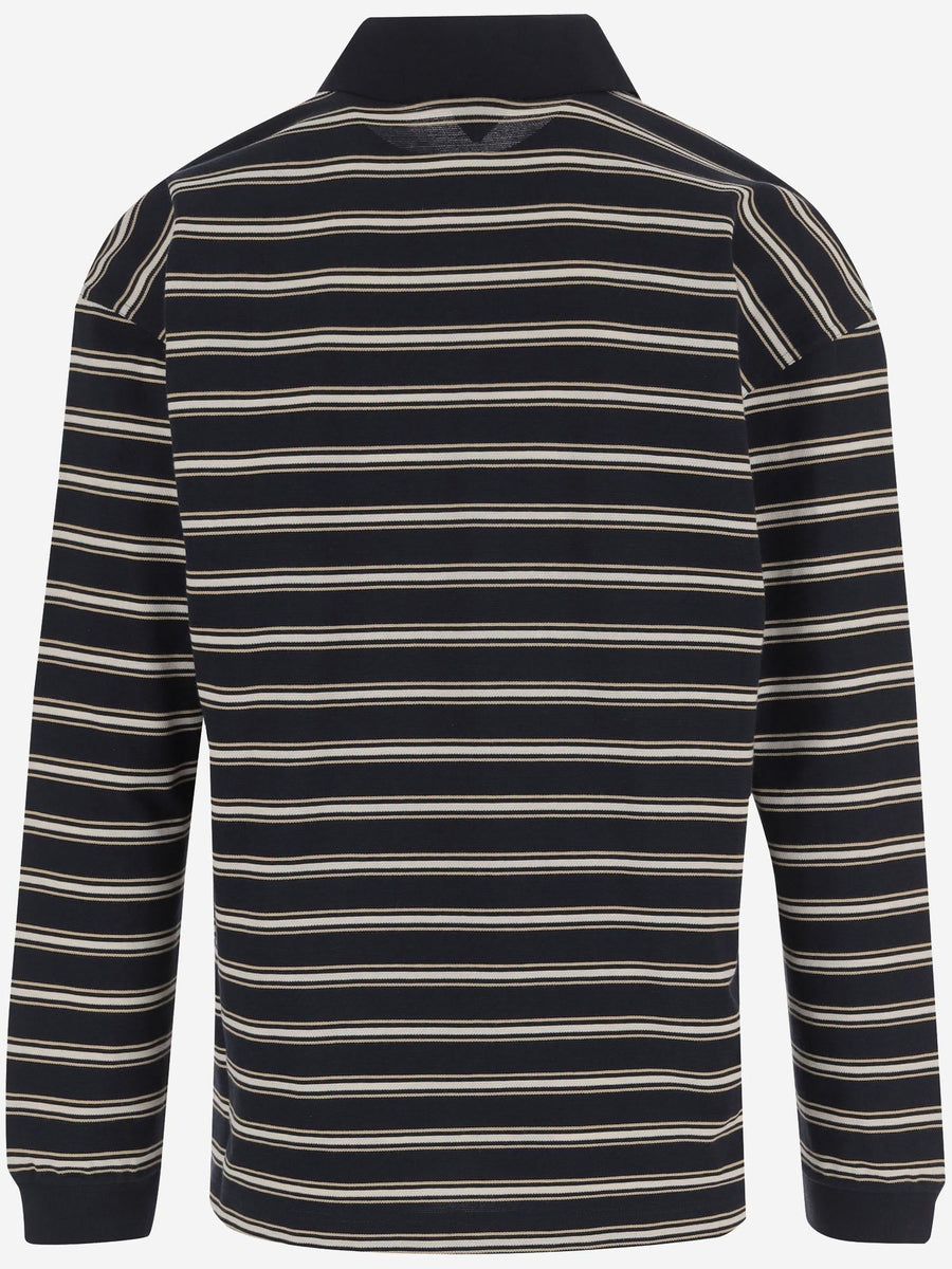 Long-Sleeve Cotton Polo Multicolour Shirts