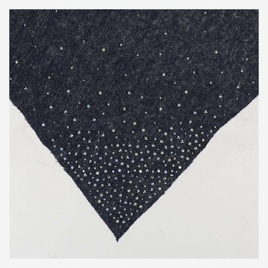 Cashmere Scarf With Swarovski Navy