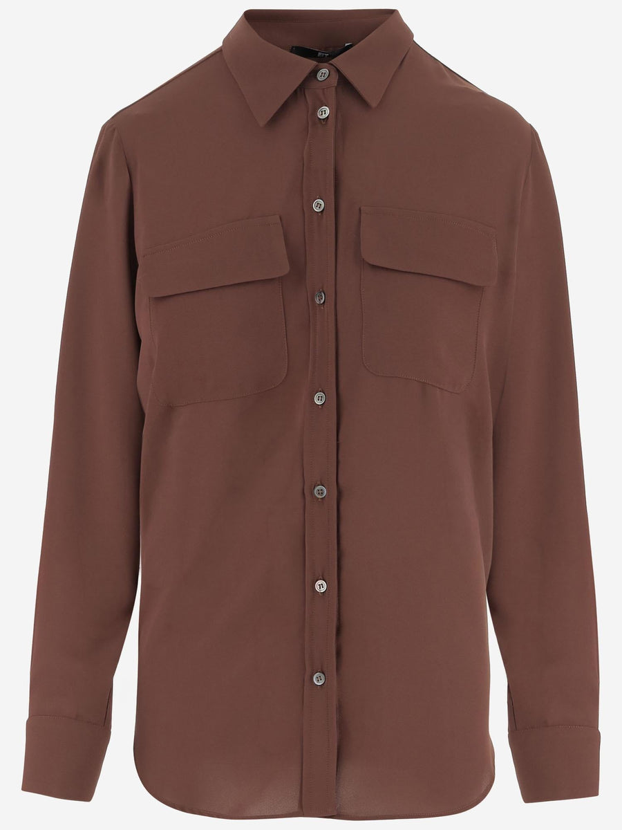Shirt Brown Polyester