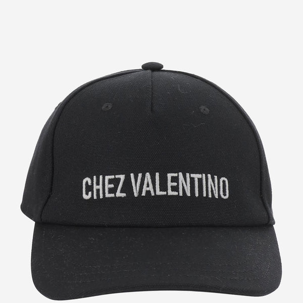 Cotton Baseball Hat With Embroidery Black