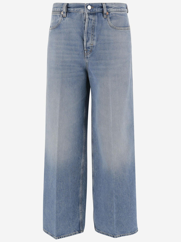 Cotton Denim Jeans Navy Trousers