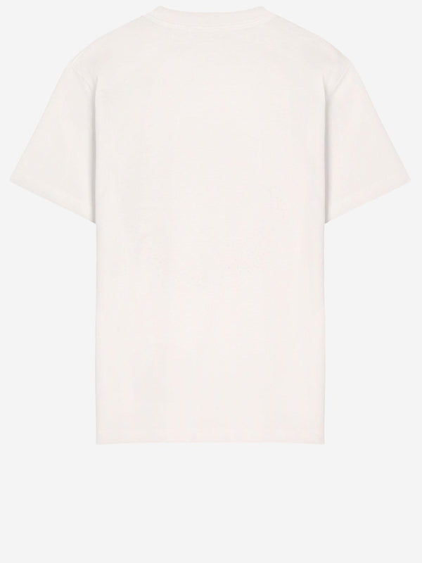 T-Shirt With Logo Beige Cotton T-shirts