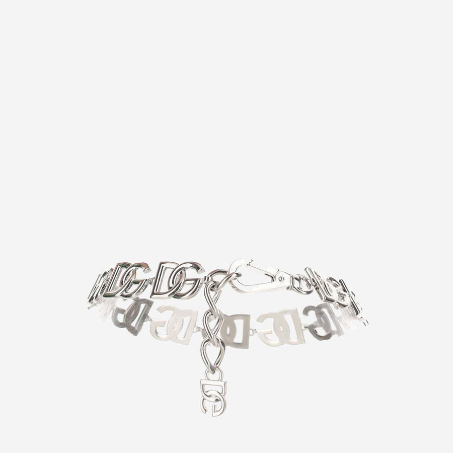 Necklace With Logo, Silver Brass