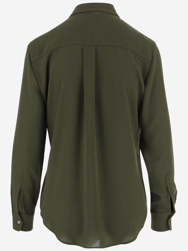 Shirt Technical Fabric Green Polyester