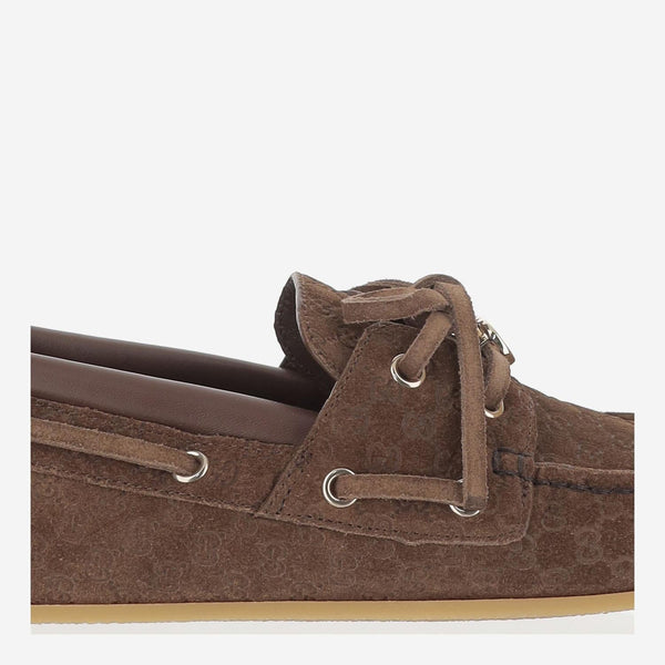 Loafers Gg Suede Brown