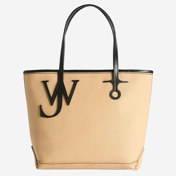 Small Anchor Tote Bag Beige Cotton Shoulder