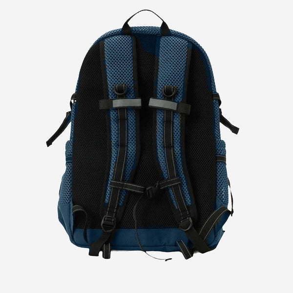 Backpack With Mesh Panels Light Blue Nylon Polyester Backpacks