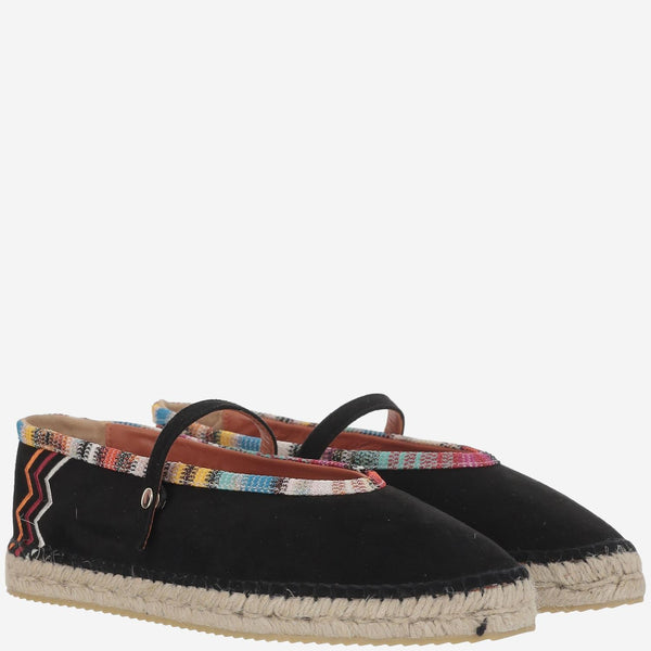 Espadrilles Zigzag Viscose Blend Black Shoe