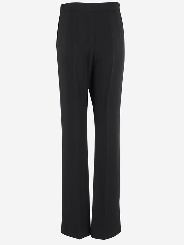 Pants Stretch Viscose Black Trousers