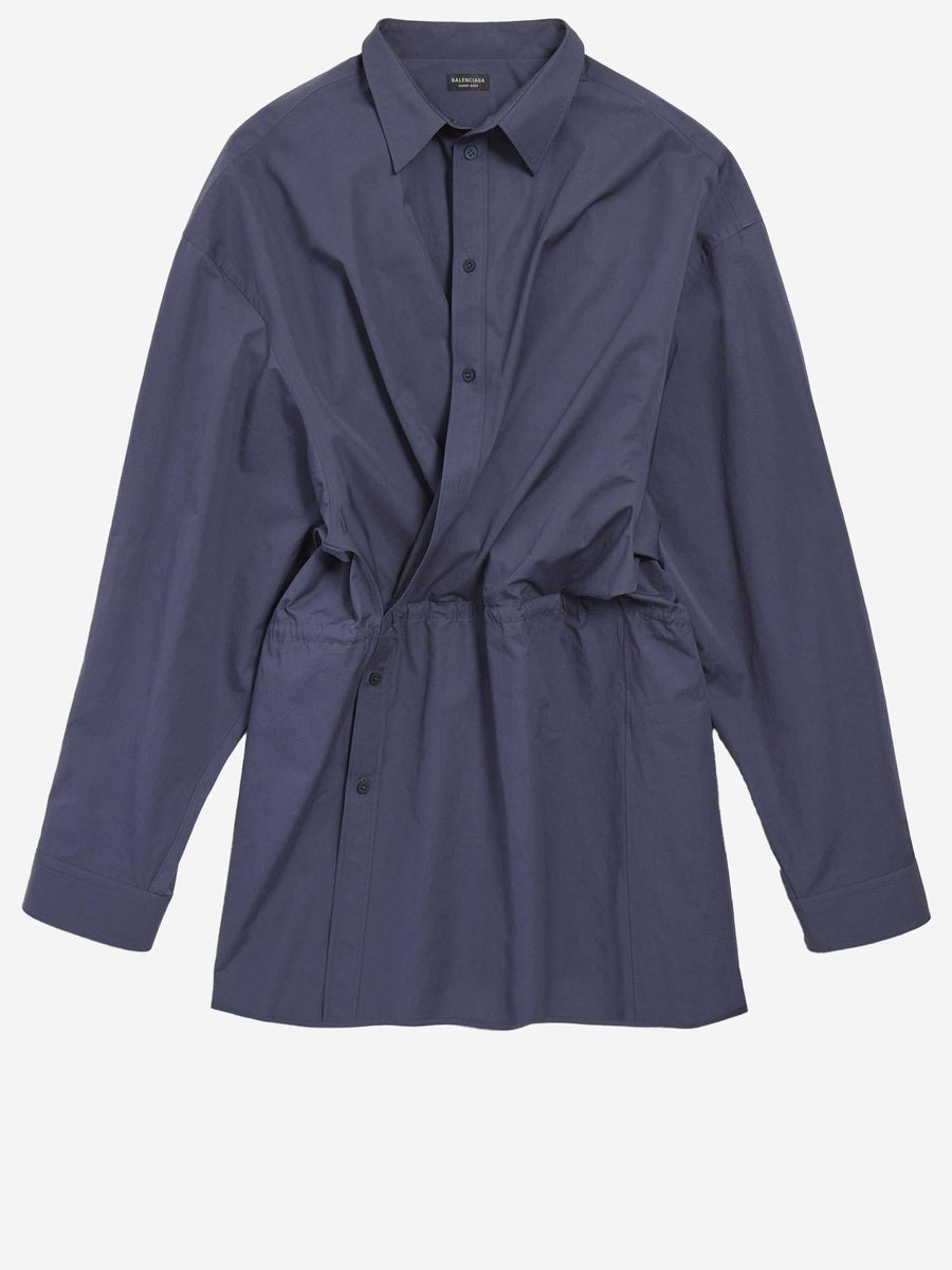 Cotton Poplin Dress Navy