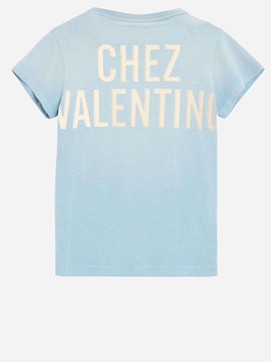 Cotton T-Shirt With Print Light Blue T-shirts & Jerseys
