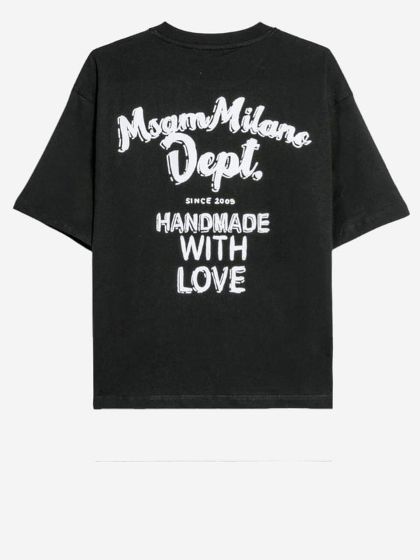 T-Shirt With Logo Cotton Black T-shirts
