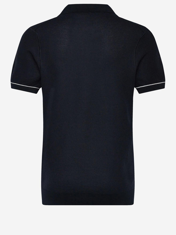 Polo Shirt Cotton-Blend Dark Navy