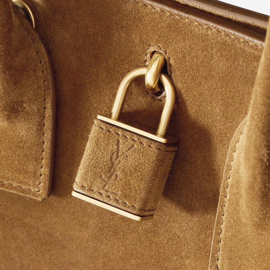 Suede Sac De Jour Bag Brown Leather Shoulder