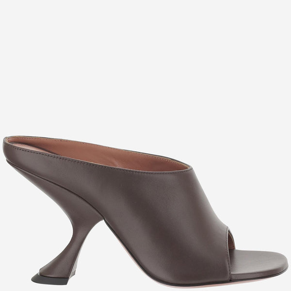 Uma Leather Sandals Dark Brown