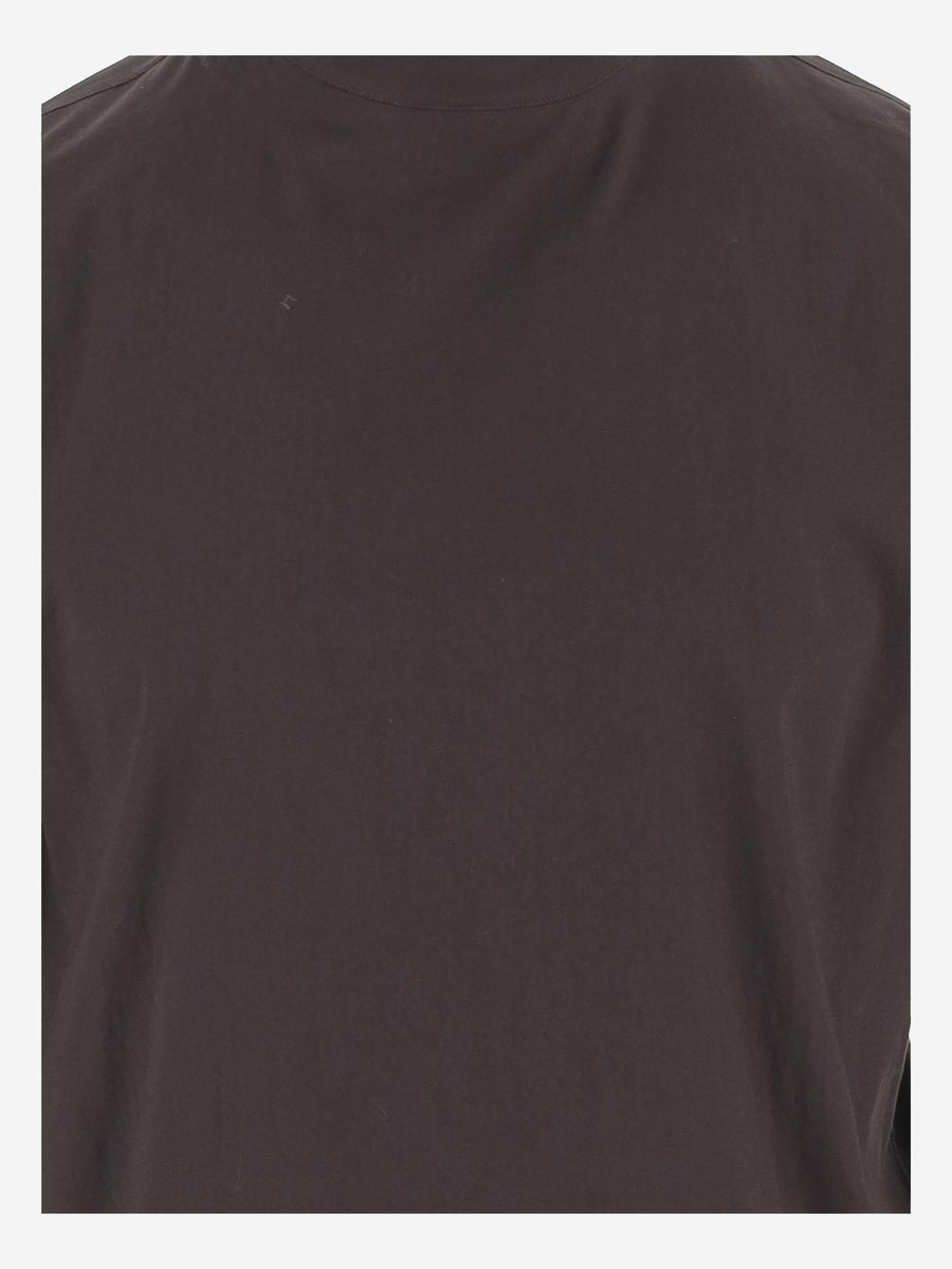 Shirt Stretch Cotton Poplin Dark Brown