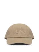 Baseball Cap With Logo Beige Cotton Hat
