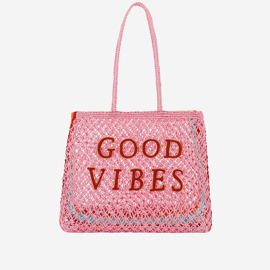 Shopping Bag Ulyss Raffia Pink Tote
