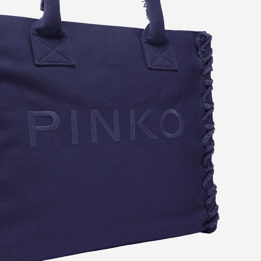 Cotton Shopper Bag Purple Handbags