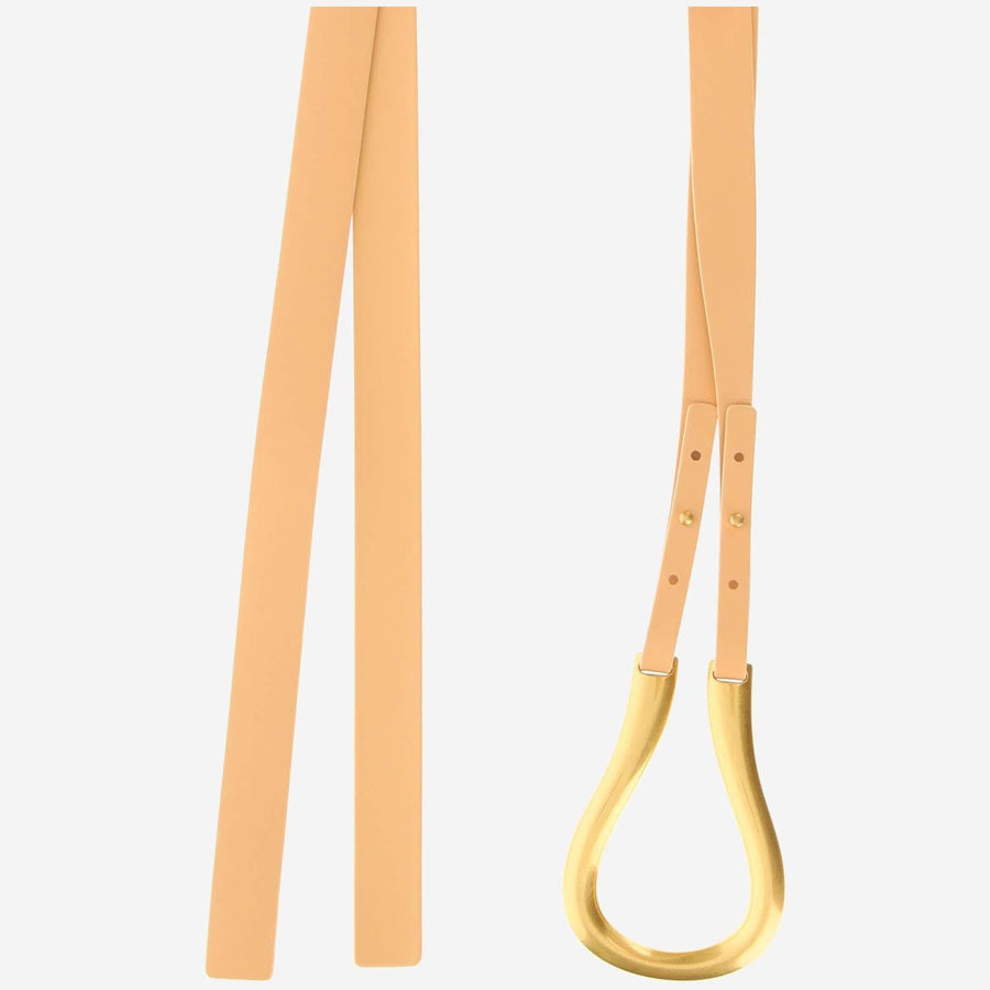 Belt French Calf Almond-Gold Almond/gold Calfskin