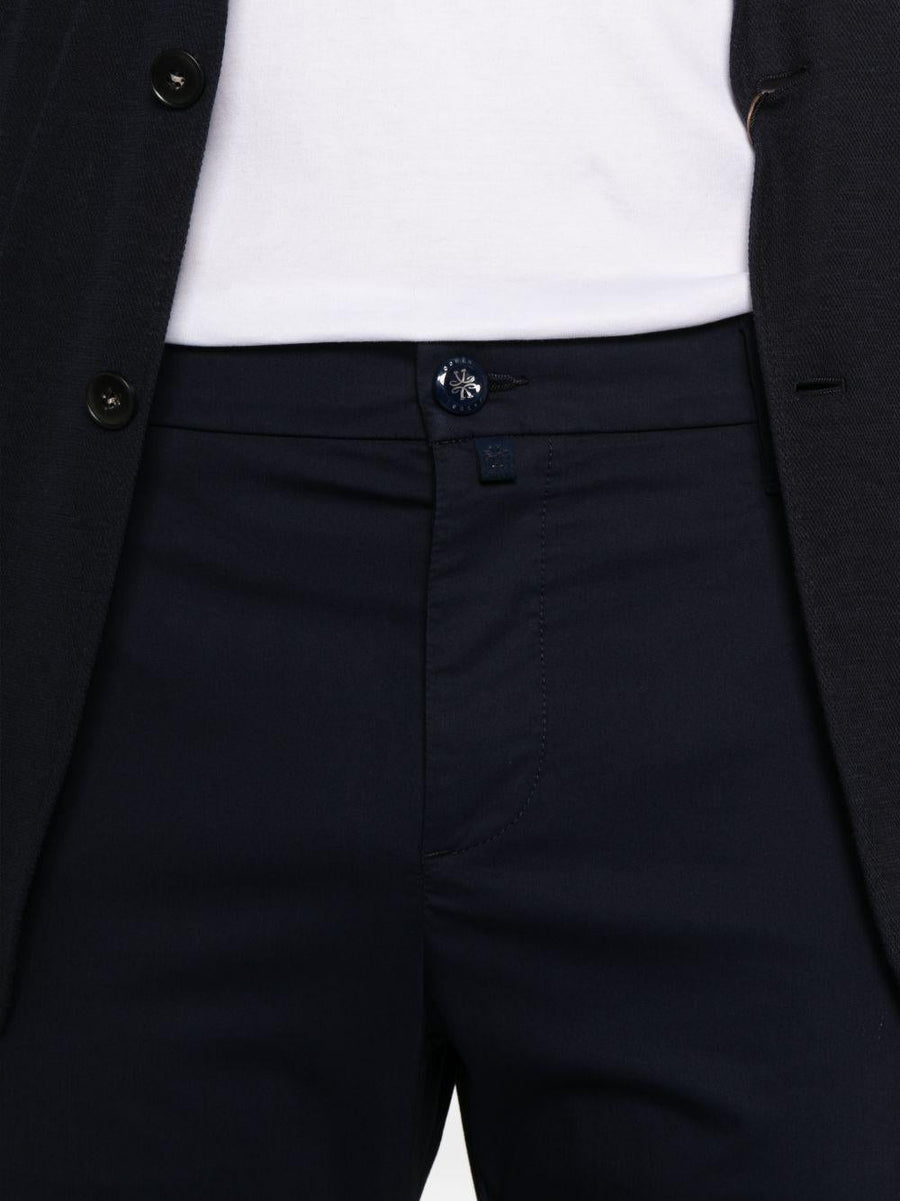 Trousers Tapered Night Blue Cotton