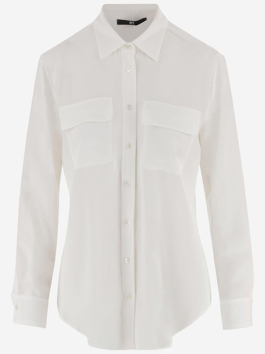 Shirt Acetate And Silk White