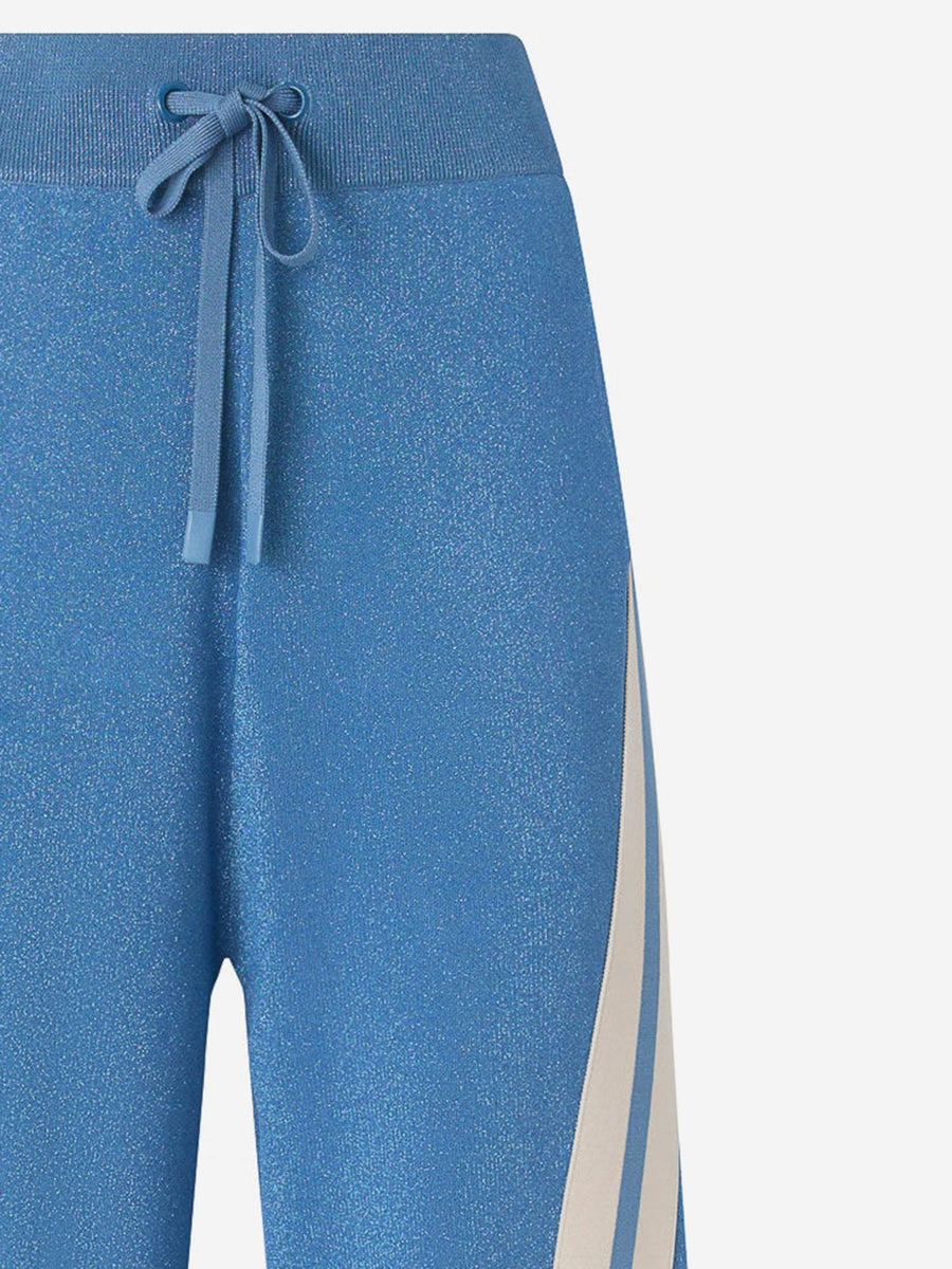Track Pants Light Blue Viscose Trousers