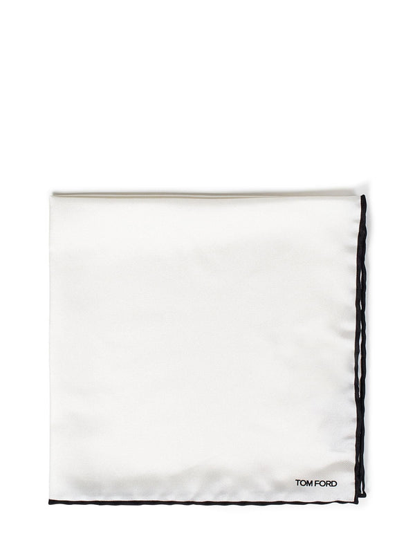 Pocket Square White Silk Scarf