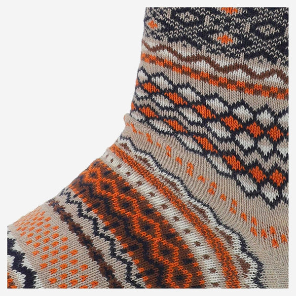 Cotton Blend Short Socks Beige